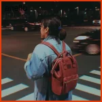 anello 離家出走包媽咪包時尚男女 PU 材質後背包書包大容量雙肩包旅行背包 酒紅